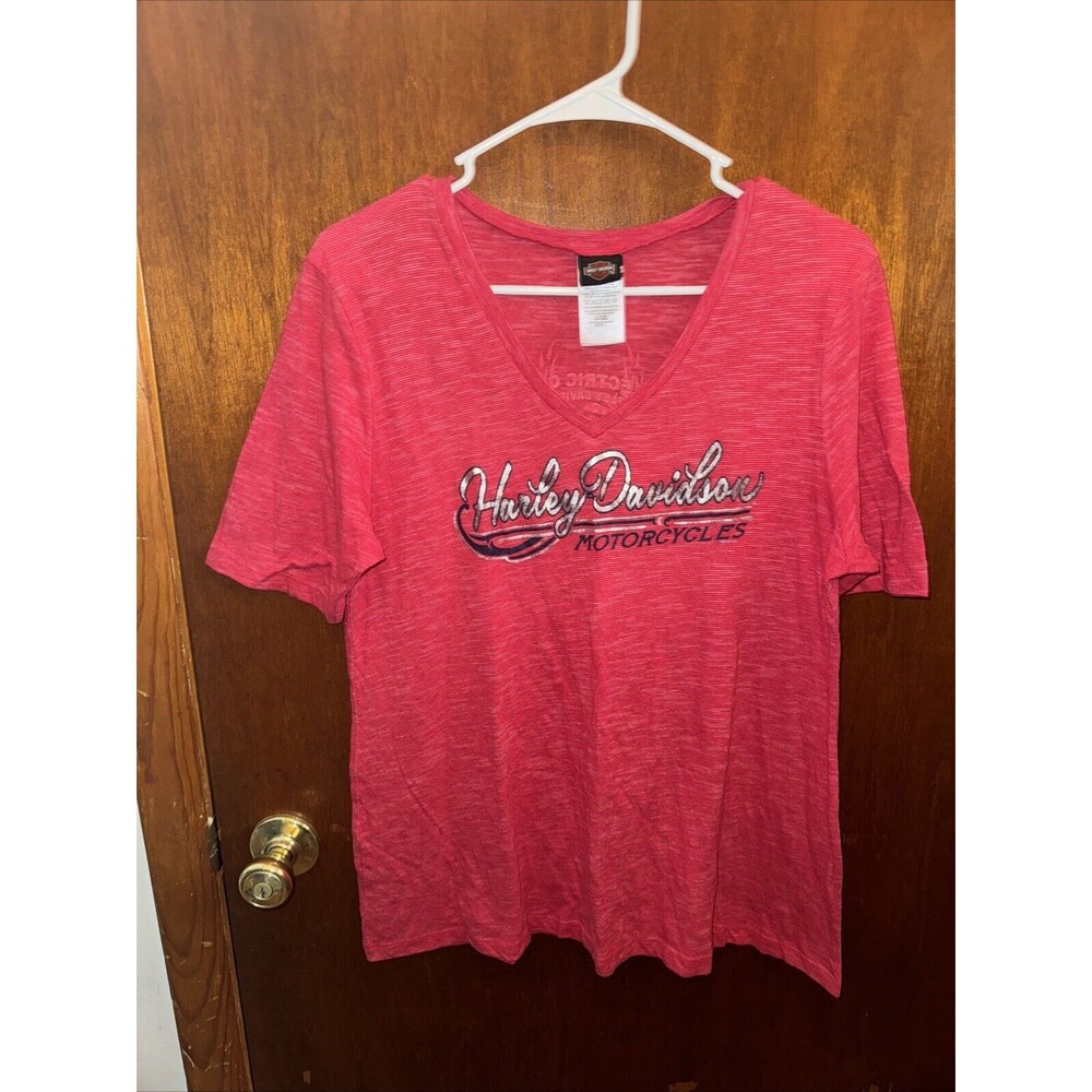 Harley Davidson Women’s Red T-Shirt Size Large Goth Whimsygoth